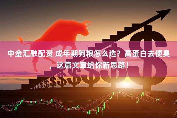 中金汇融配资 成年期狗粮怎么选？高蛋白去便臭，这篇文章给你新思路！
