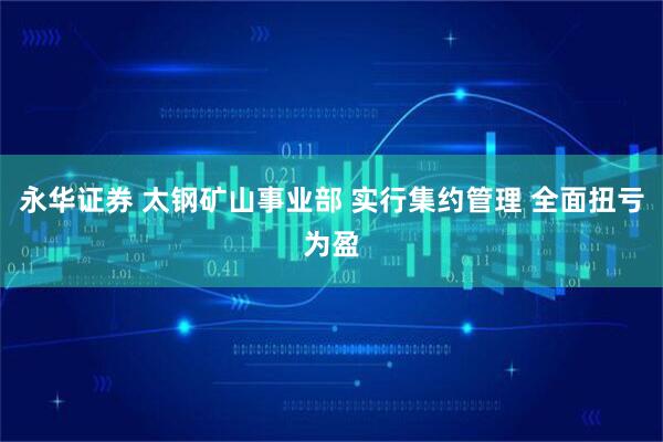 永华证券 太钢矿山事业部 实行集约管理 全面扭亏为盈